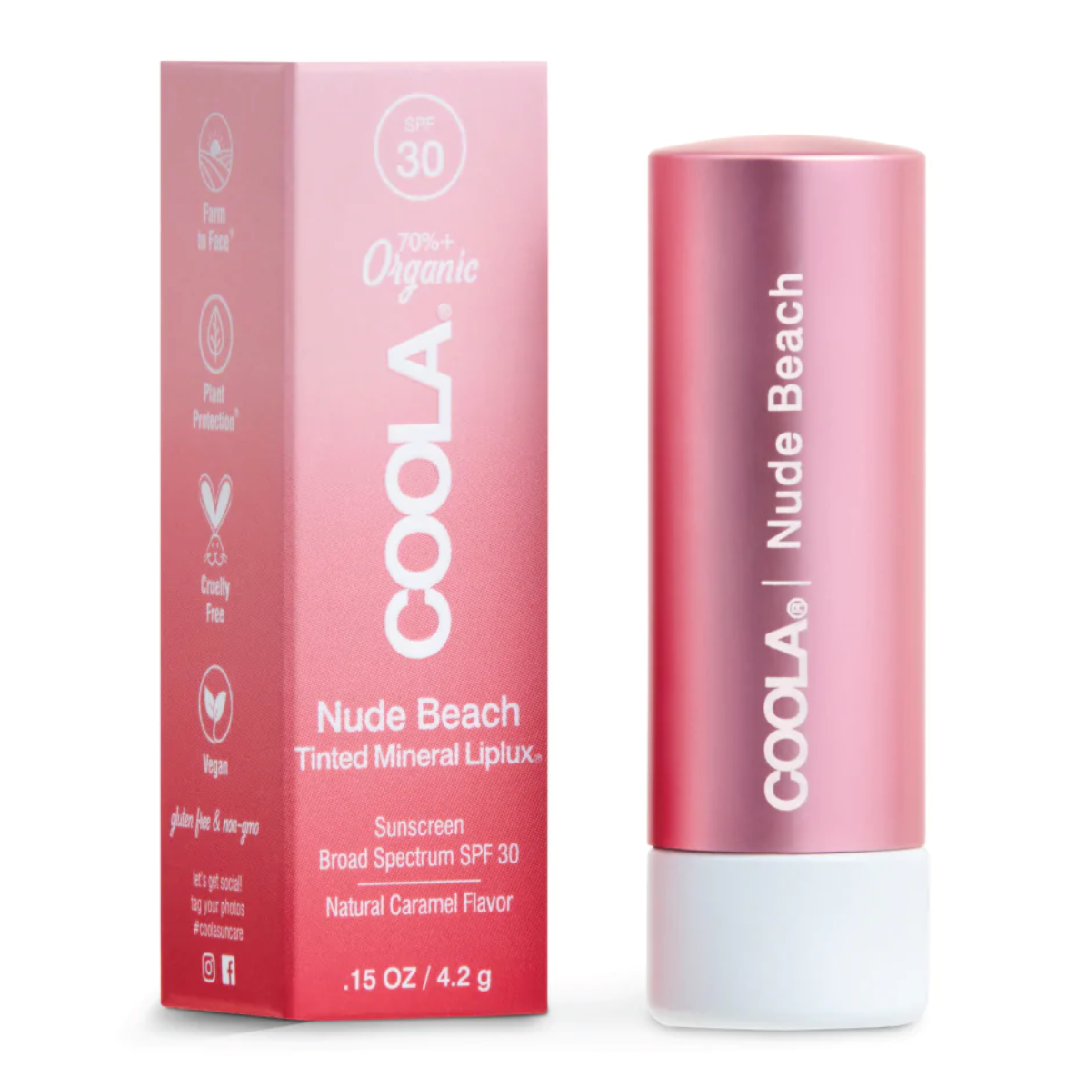 Coola Mineral Liplux Organic Tinted Lip Balm Sunscreen SPF 30