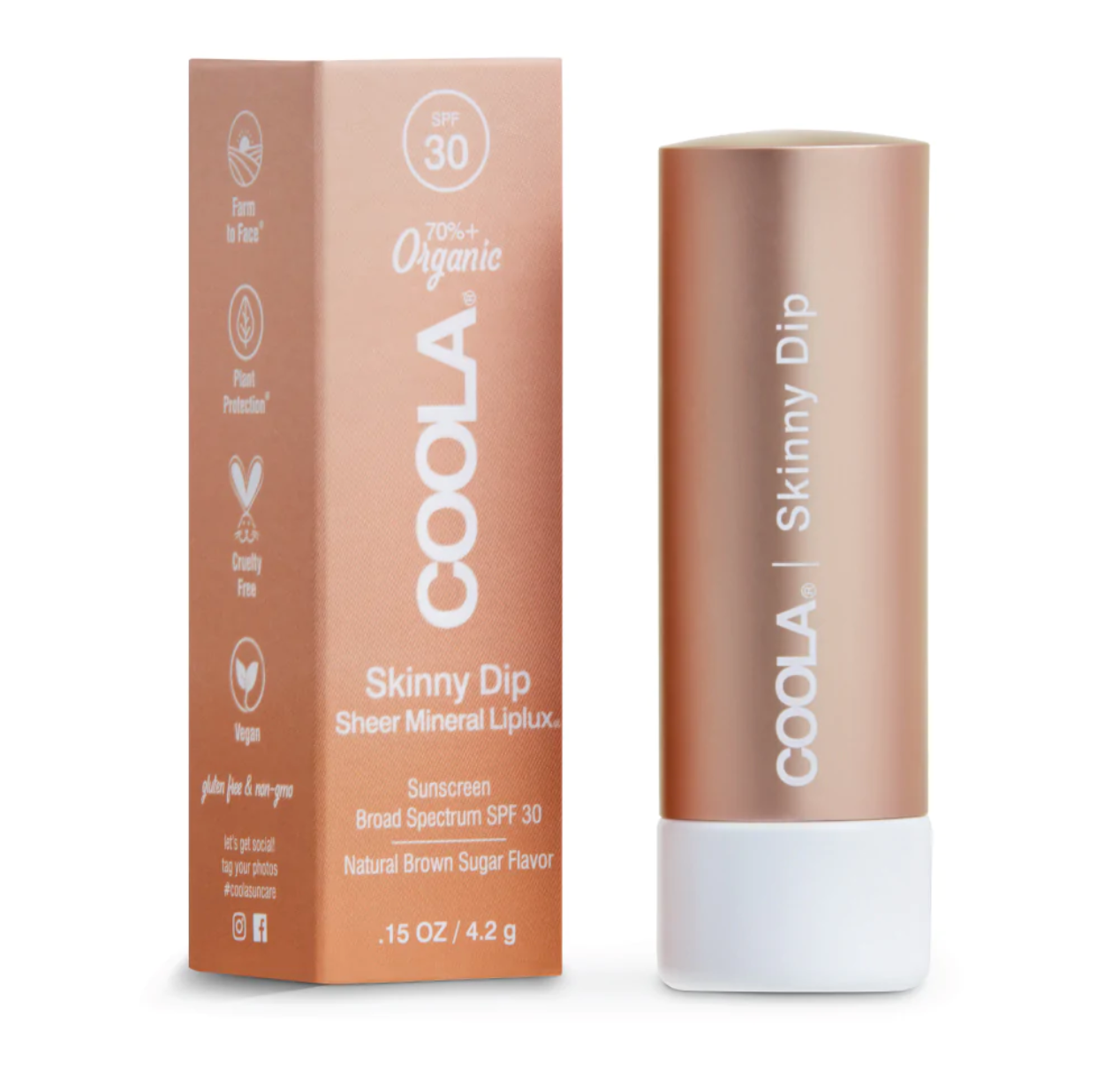 Coola Mineral Liplux Organic Tinted Lip Balm Sunscreen SPF 30